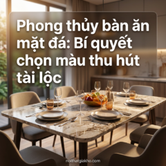 Phong thủy bàn ăn mặt đá: Bí quyết chọn màu thu hút tài lộc