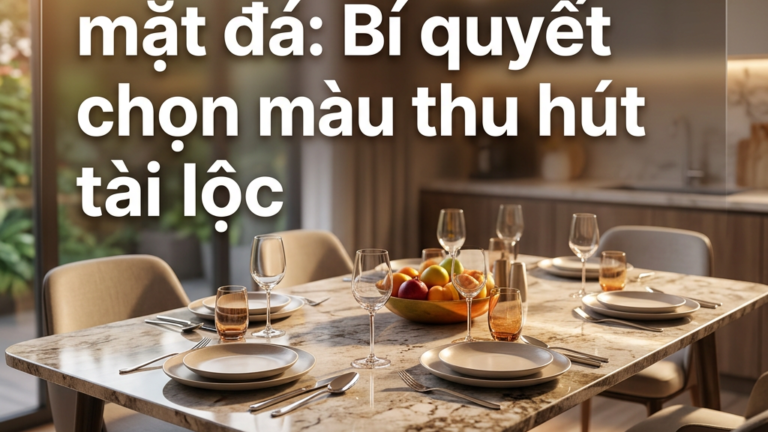 Phong thủy bàn ăn mặt đá: Bí quyết chọn màu thu hút tài lộc