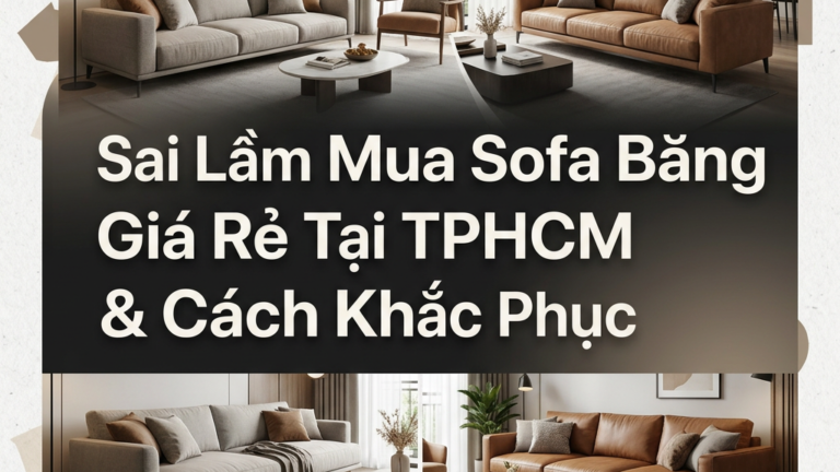 Sai Lầm Mua Sofa Băng Giá Rẻ Tại TPHCM & Cách Khắc Phục