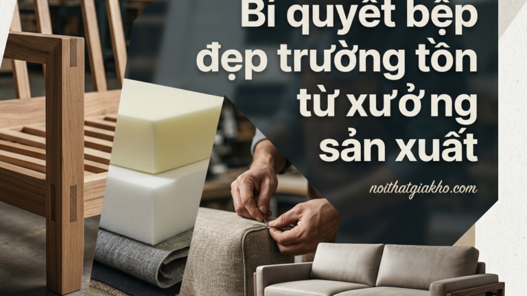 Sofa băng: Bí quyết bền đẹp trường tồn từ xưởng sản xuất