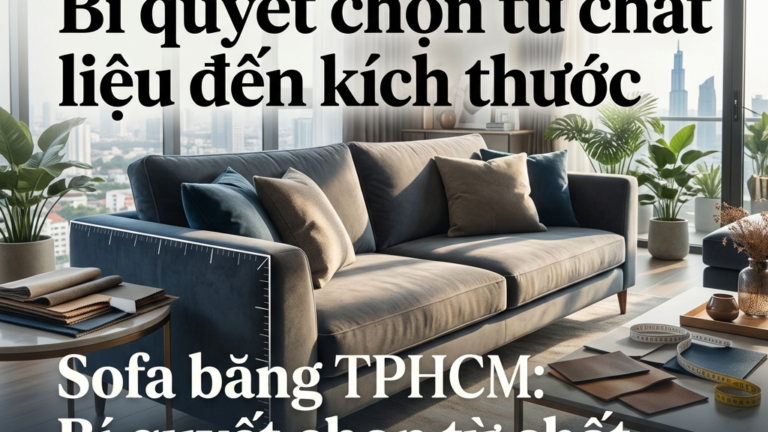 Sofa băng TPHCM: Bí quyết chọn từ chất liệu đến kích thước