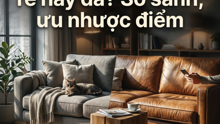Sofa băng vải giá rẻ hay da? So sánh, ưu nhược điểm