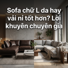 Sofa chữ L da hay vải nỉ tốt hơn? Lời khuyên chuyên gia