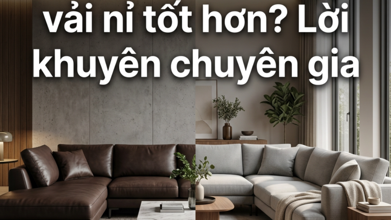 Sofa chữ L da hay vải nỉ tốt hơn? Lời khuyên chuyên gia