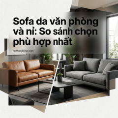 Sofa da văn phòng và nỉ: So sánh chọn mua phù hợp nhất