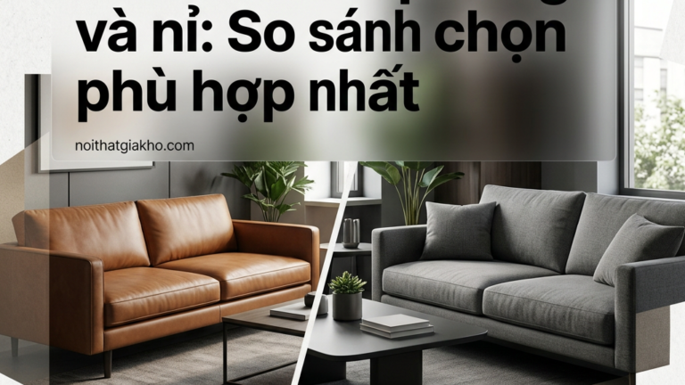 Sofa da văn phòng và nỉ: So sánh chọn mua phù hợp nhất