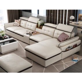 Sofa góc L bọc da cao cấp GL18