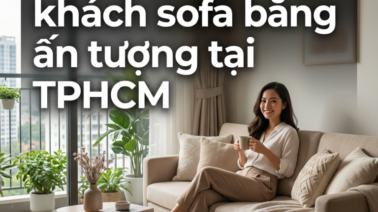 Trang trí phòng khách sofa băng ấn tượng tại TPHCM