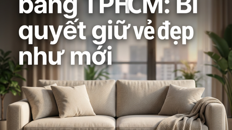 Vệ sinh sofa băng TPHCM: Bí quyết giữ vẻ đẹp như mới