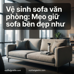 Vệ sinh sofa văn phòng: Mẹo giữ sofa bền đẹp như mới