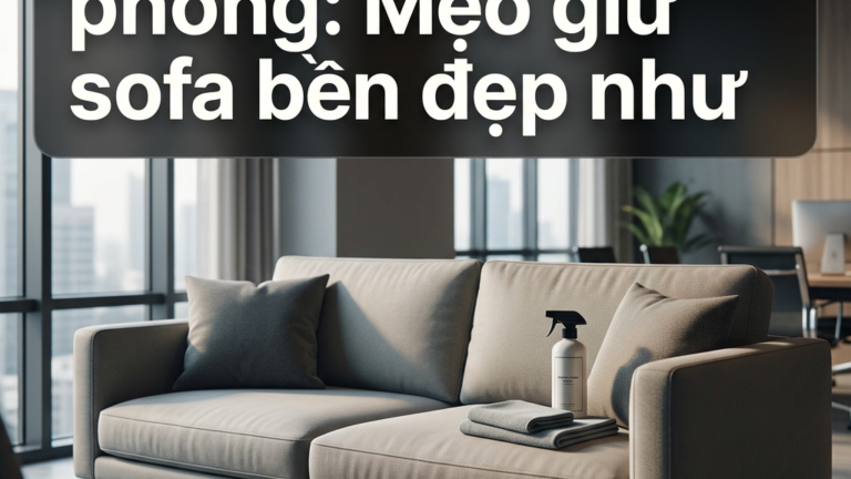 Vệ sinh sofa văn phòng: Mẹo giữ sofa bền đẹp như mới